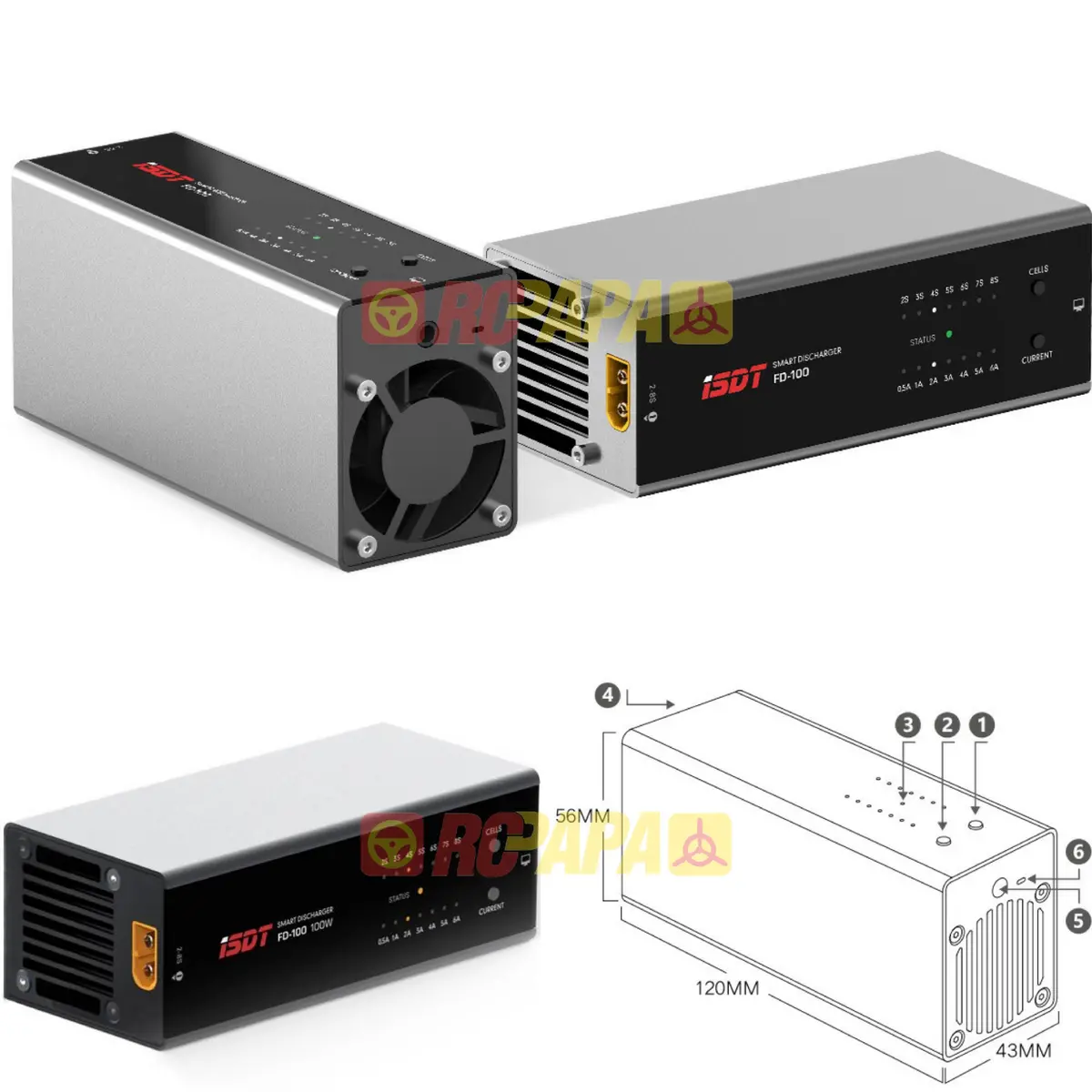 Isdt Fd-100 80W 6A Smart Control Discharger For 2S-8S Lipo Battery 1