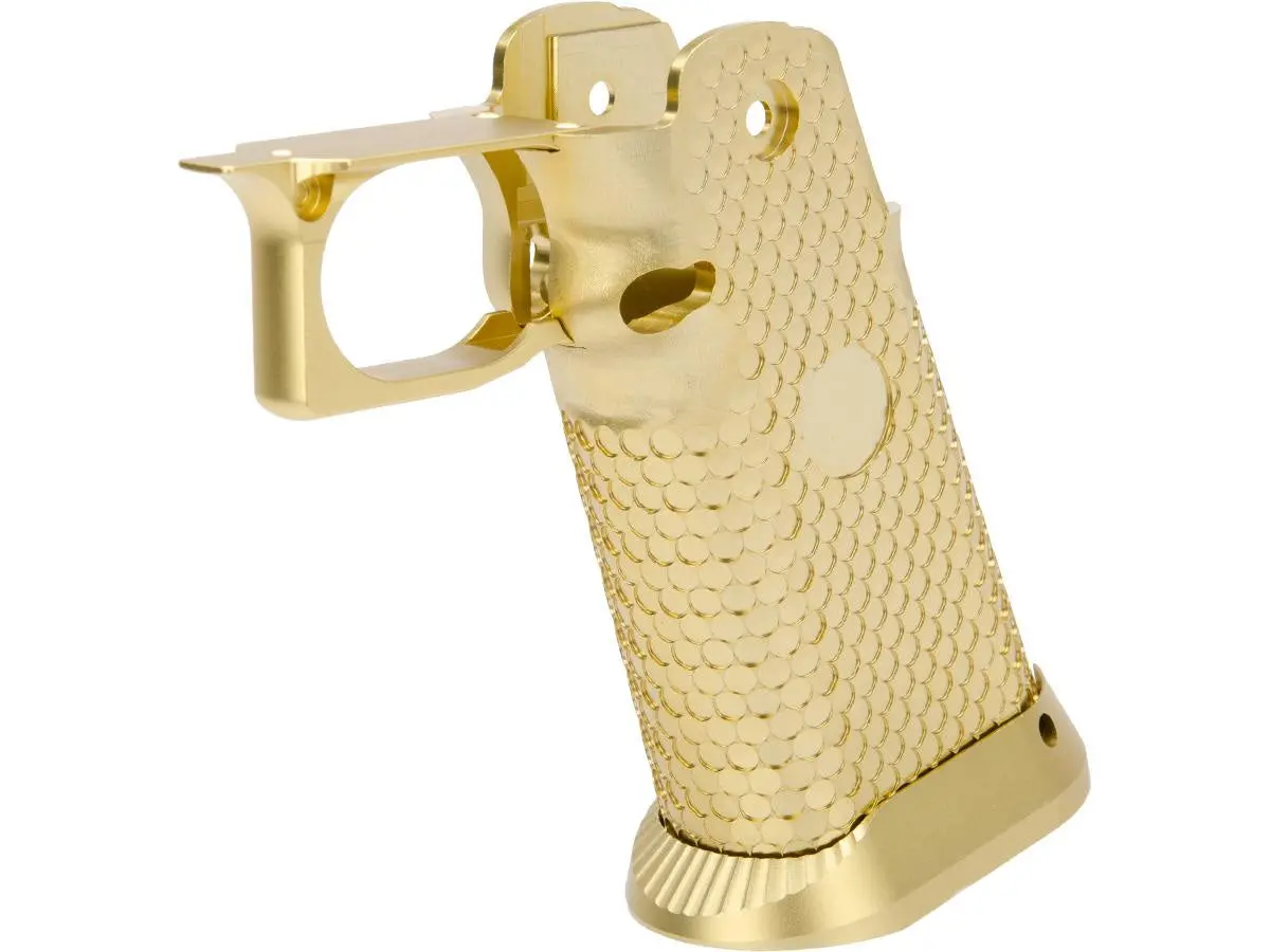 Kf Airsoft Cnc Aluminum Grip For Tokyo Marui Hi-Capa Airsoft Pistols - Gold #Kf51-301Gd 1