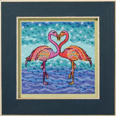 Flowering Flamingos Buttons And Beads Kit By Mill Hill 1
