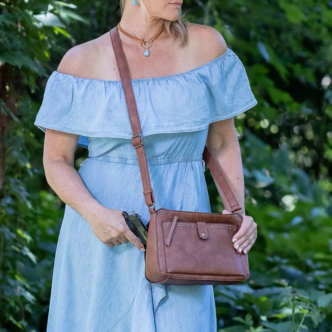 Kinsley Concealed-Carry Crossbody With Rfid Wallet 1