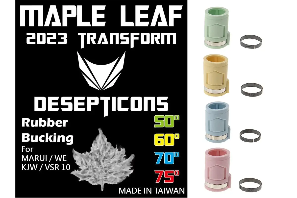 Maple Leaf 2023 Transformers "Decepticons" Hop Up Rubber Bucking For Marui Tm / We / Kjw Gbb & Vsr ( Degree 50° / 60° / 70° / 75° ) 1