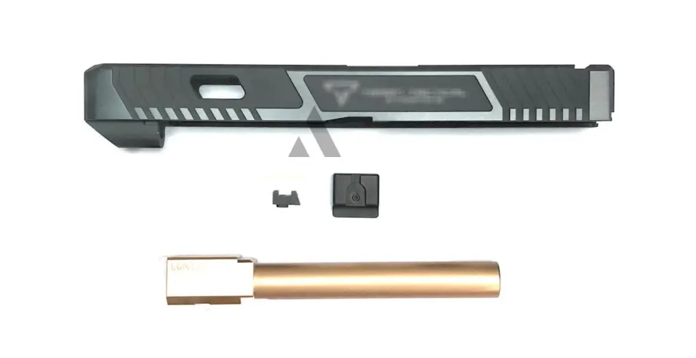 Bomber T-Style Jw Cnc Aluminum Slide For Tokyo Marui G34 Gen 3 - Shiny Black 1
