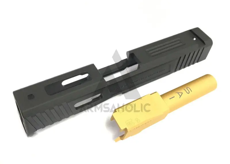 Aluminum S-Style G43 Slide With (Golden) Barrel Set For Hogwards / Vfc / Taiwan Airsoft G42 Gbb Series 1