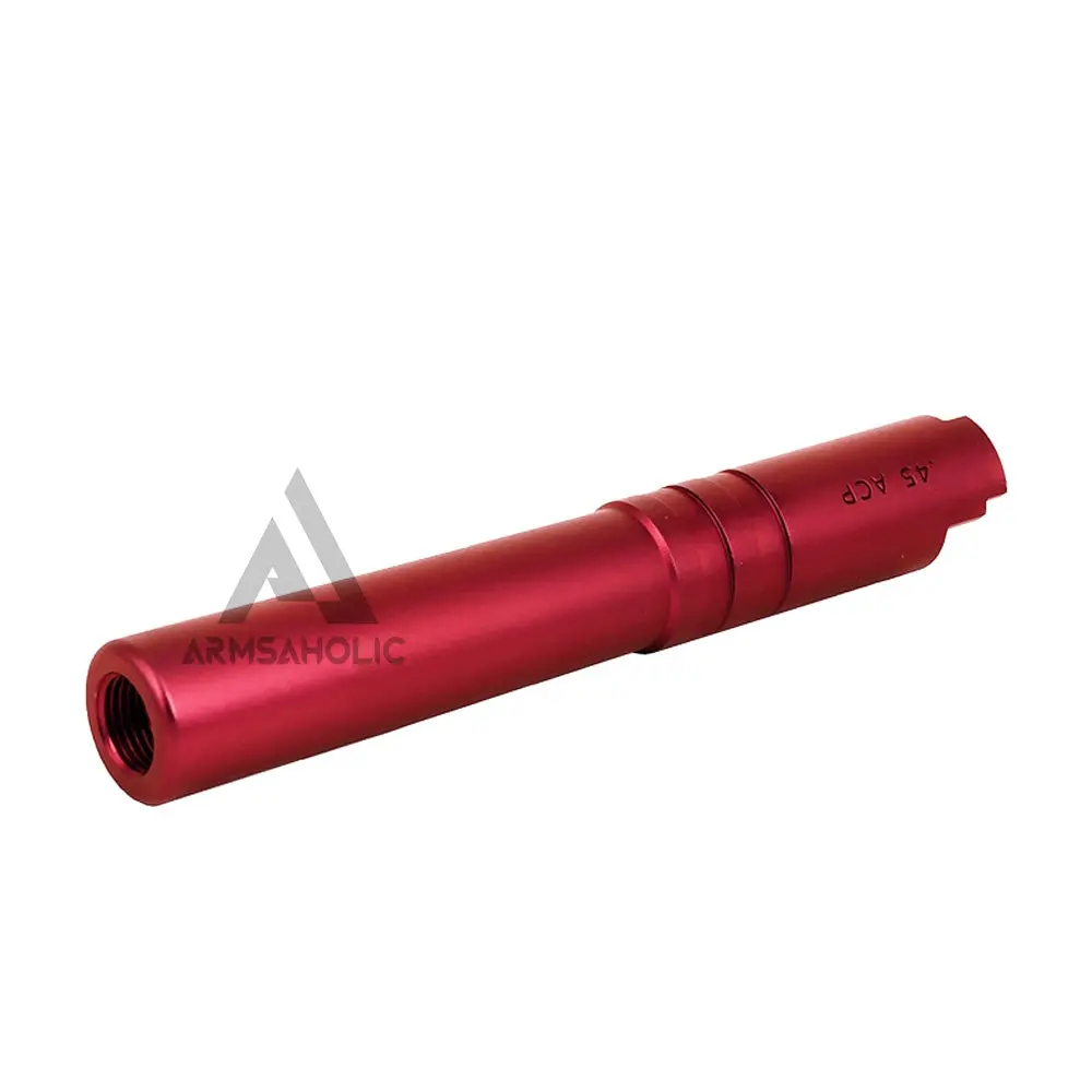 Airsoft Masterpiece .45 Aluminum Threaded Outer Barrel For Hi-Capa 4.3 - Red 1