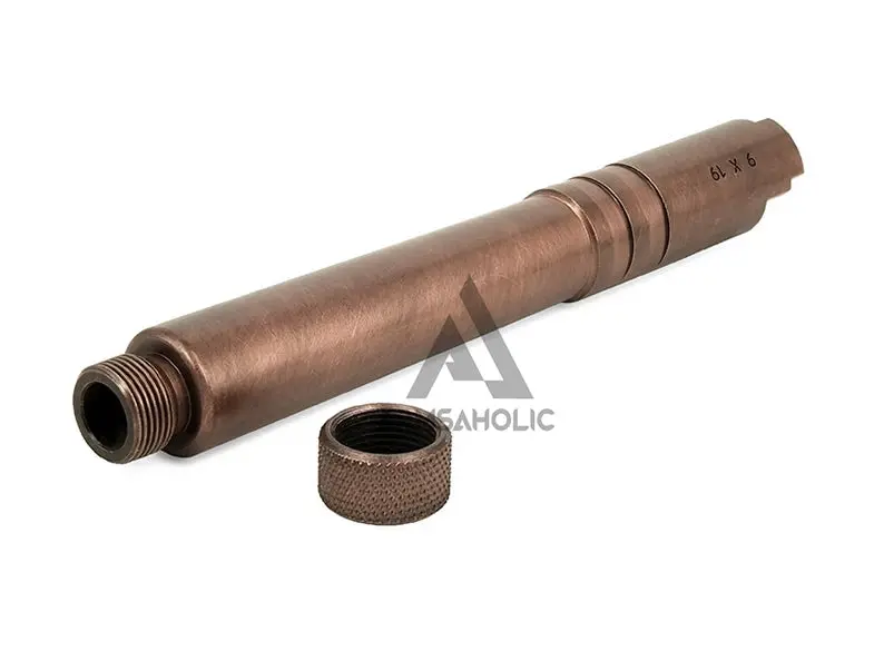 Airsoft Masterpiece Steel Fix Outer Barrel With Threads For Hi-Capa 5.1 (Copper) 1