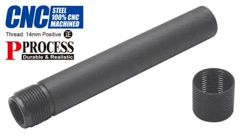 Guarder Steel Threaded Outer Barrel For Tokyo Marui P226 (14Mm Positive) #P226-11(Bk) 1