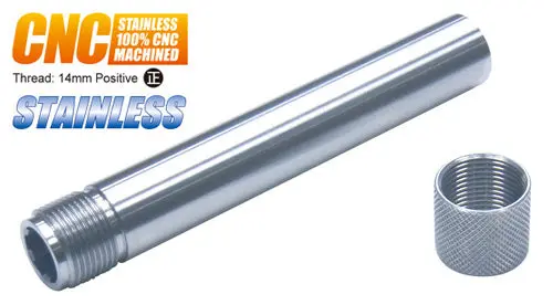 Guarder Stainless Threaded Outer Barrel For Tokyo Marui P226 (14Mm Positive) #P226-11(Sv) 1