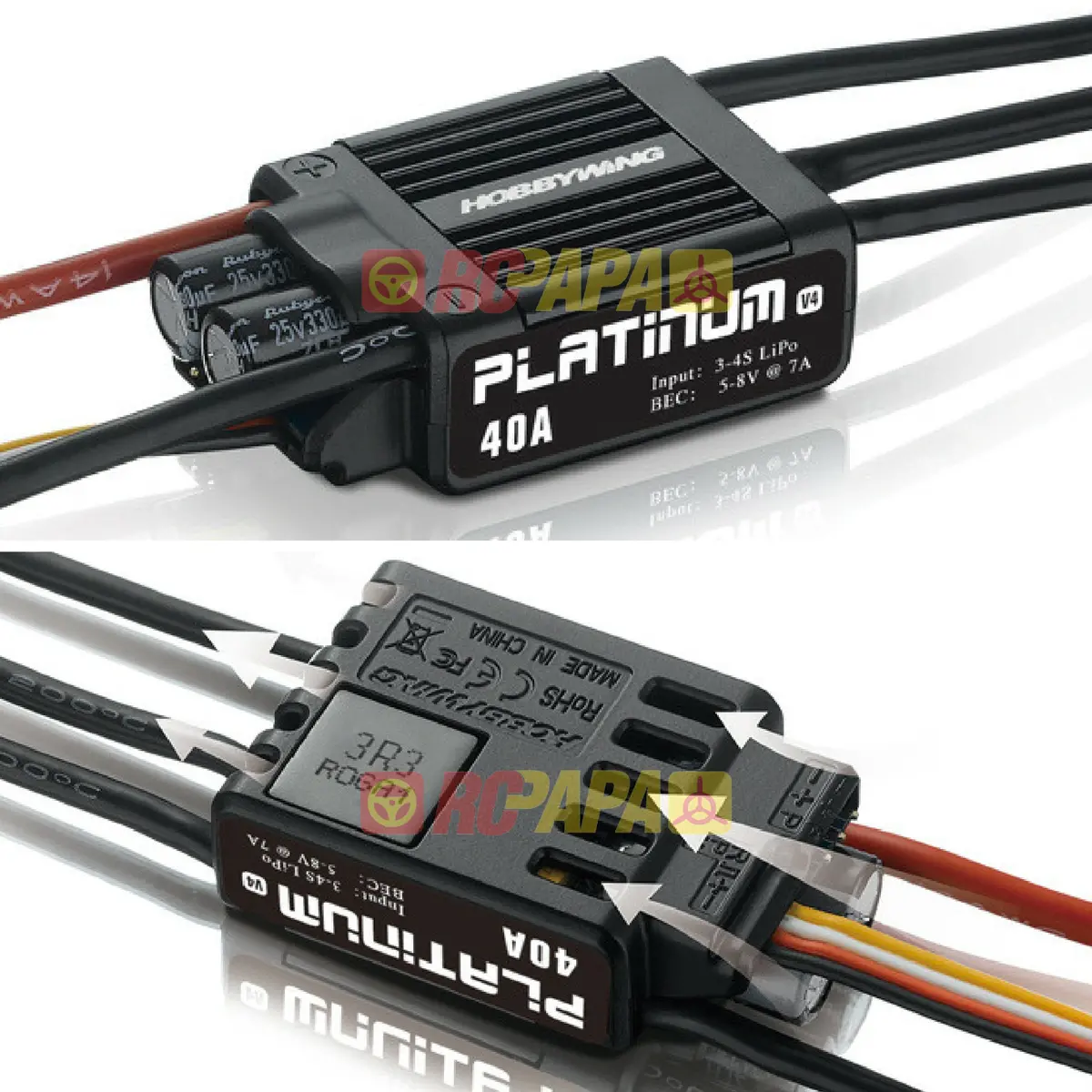 Hobbywing Platinum 40A V4 Brushless Electronic Speed Controller Esc 1