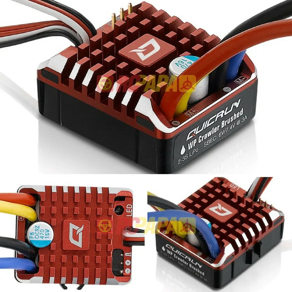 Hobbywing Quicrun Waterproof Crawler Brushed 80A G1 Esc For 1/8 1/10 Rc 1