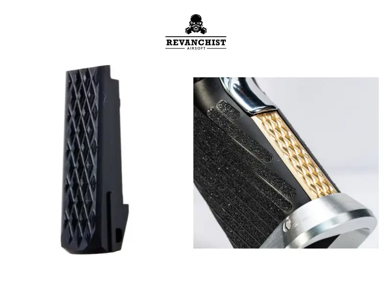 Revanchist Airsoft Brass Spring Housing V2 For Hi-Capa Gbb (Raw Brass / Black) 1