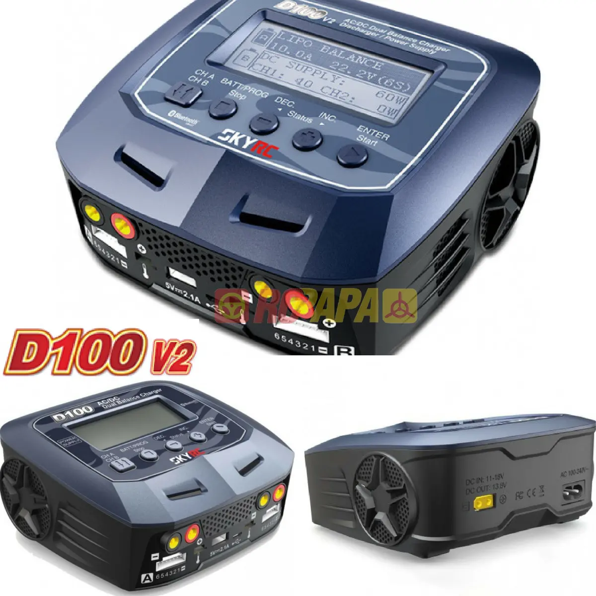 Skyrc D100 V2 Dual Balance Charger / Discharger / Power Supply 1