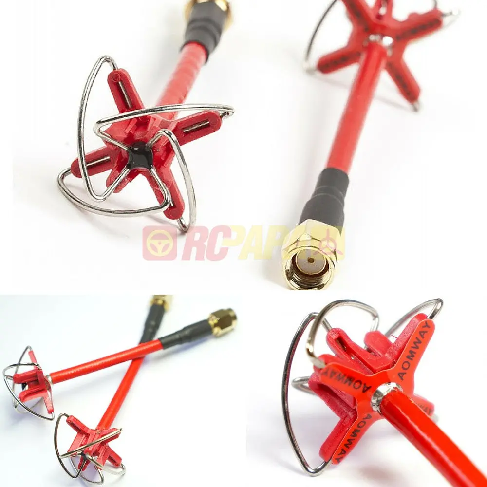 Aomway 5.8Ghz Circular Polarized Clover Leaf Antenna Rp-Sma 1