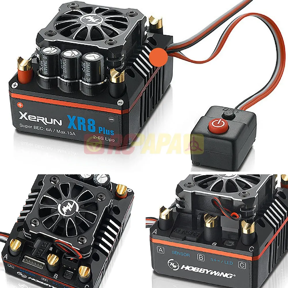 Hobbywing Xerun Xr8 Plus 150A Sensored Brushless Esc For 1/8 Rc Competition 1