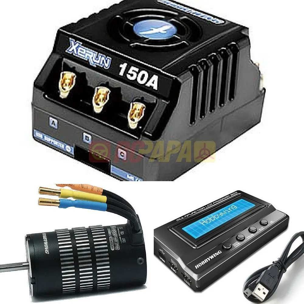 Hobbywing Xerun Brushless Sensored 4274Sd 2200Kv 150A M6b Combo For 1/8 Rc 1