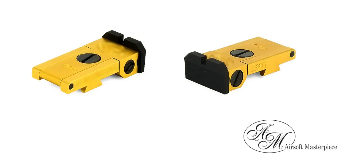 Airsoft Masterpiece Aluminum Rear Sight For Hi-Capa - S Style #Rsa-Sti (Gold) 1
