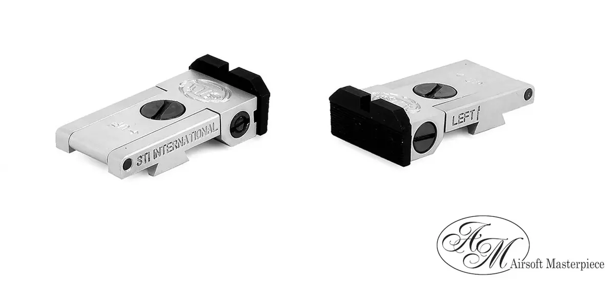Airsoft Masterpiece Aluminum Rear Sight For Hi-Capa - S Style #Rsa-Sti (Silver) 1