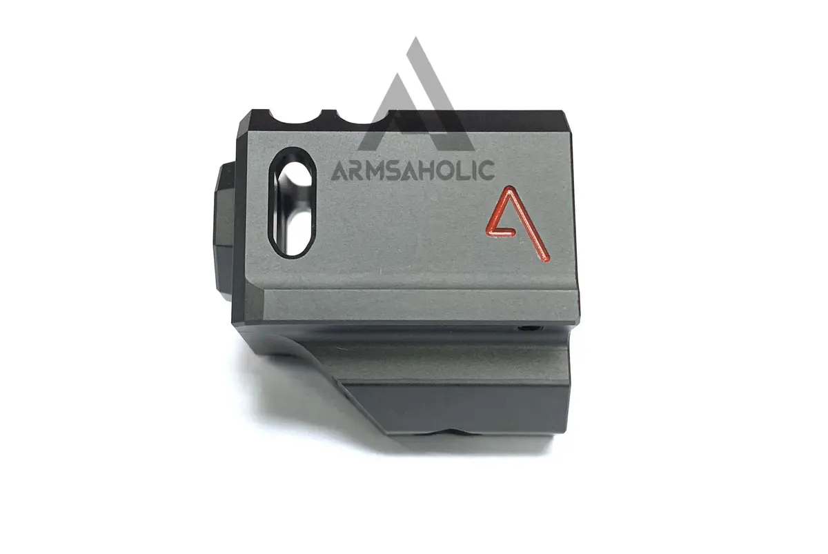 Rwa Agency Arms 417 Compensator (14Mm Ccw) (Black) W/ Armsaholic Custom Red Logo 1