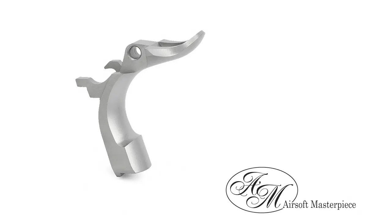 Airsoft Masterpiece Steel Grip Safety – S Style (Silver) #Sgs-2Sm 1