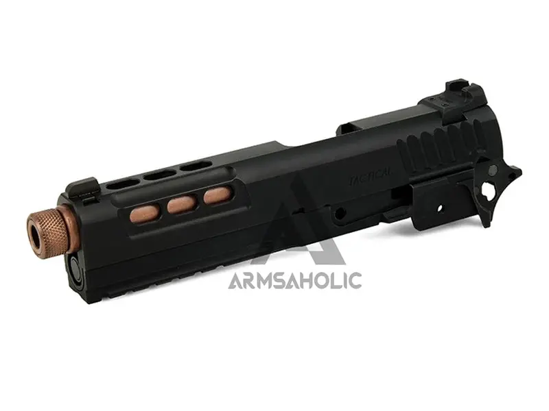 Airsoft Masterpiece Sti Tactical Slide Kit Set With Threaded Outer Barrel For Hi-Capa 5.1 (Black) 1