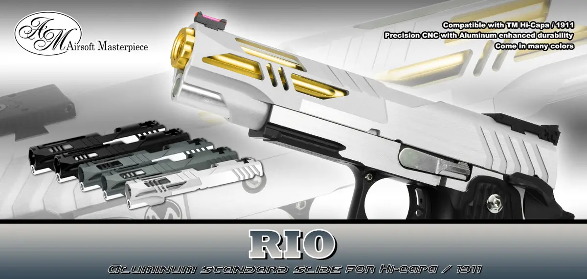 Airsoft Masterpiece Custom “Rio” Standard Slide For Hi-Capa/1911 #Sl-Amc21-51 (5 Colors) 1