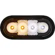 Sl62ac - 6 Inch Led Oval Strobe Light With Amber/Clear Leds And Clear Lens 1