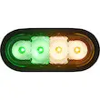 Sl62ag - 6 Inch Led Oval Strobe Light With Amber/Green Leds And Clear Lens 1