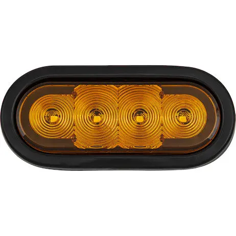 Sl62ao - 6 Inch Led Oval Strobe Light With Amber Leds And Amber Lens 1