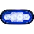 Sl62cb - 6 Inch Led Oval Strobe Light With Blue Leds And Clear Lens 1