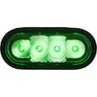Sl62go - 6 Inch Led Oval Strobe Light With Green Leds And Clear Lens 1