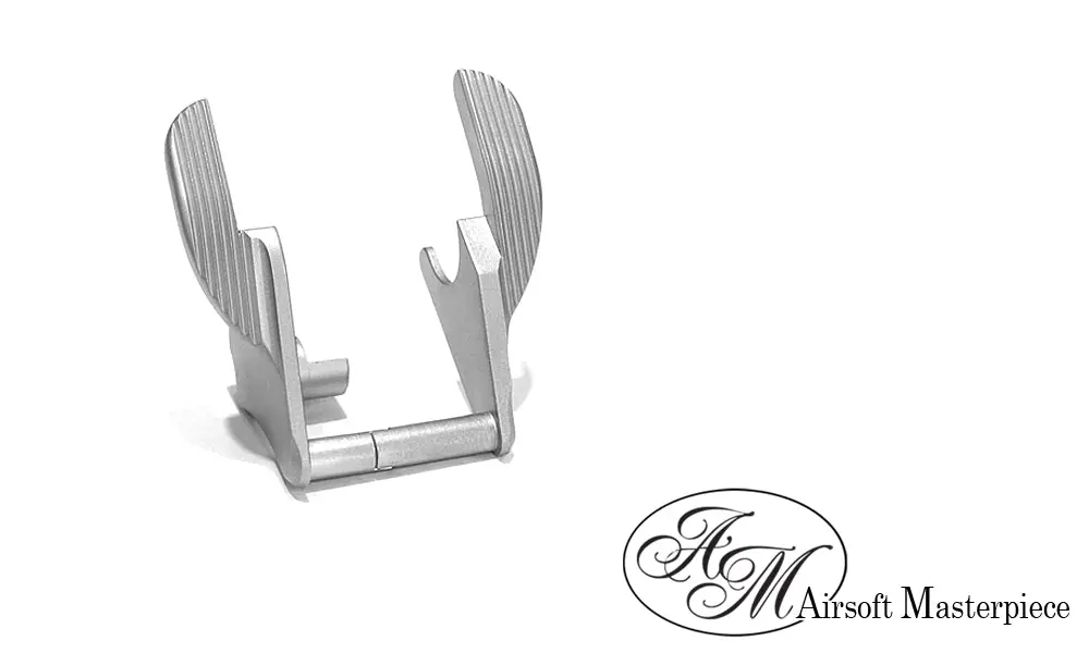 Airsoft Masterpiece Steel Thumb Safety – S Style (Matt Silver) #Sku: Sts-2Sm 1