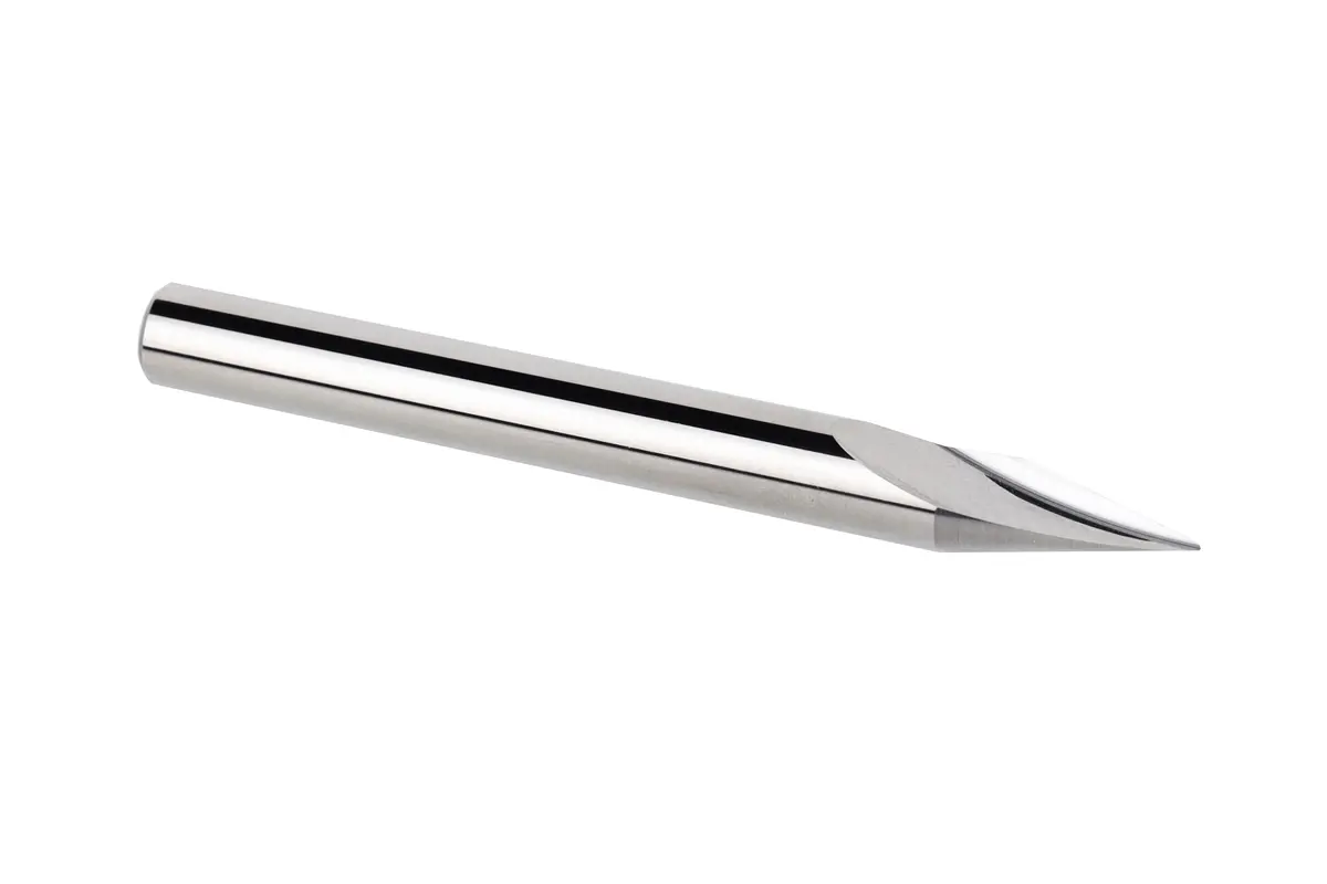 30 Degree Extreme Detail V-Bit Bit For Cnc Routers, 1/4 Shank 1