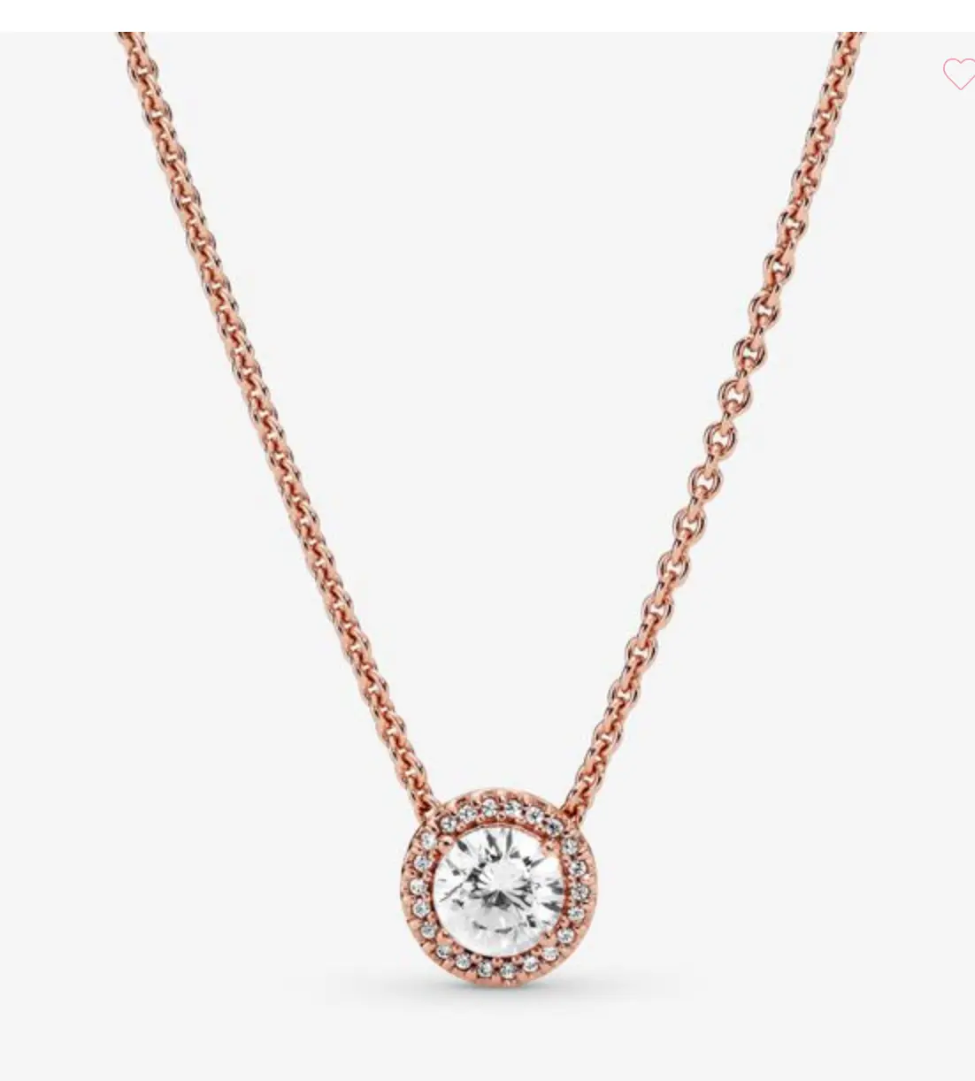 Round Sparkle Halo Necklace 1