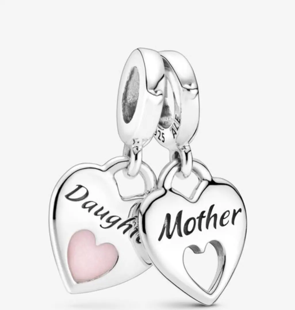 Double Heart Split Mother-Daughter Charm 1