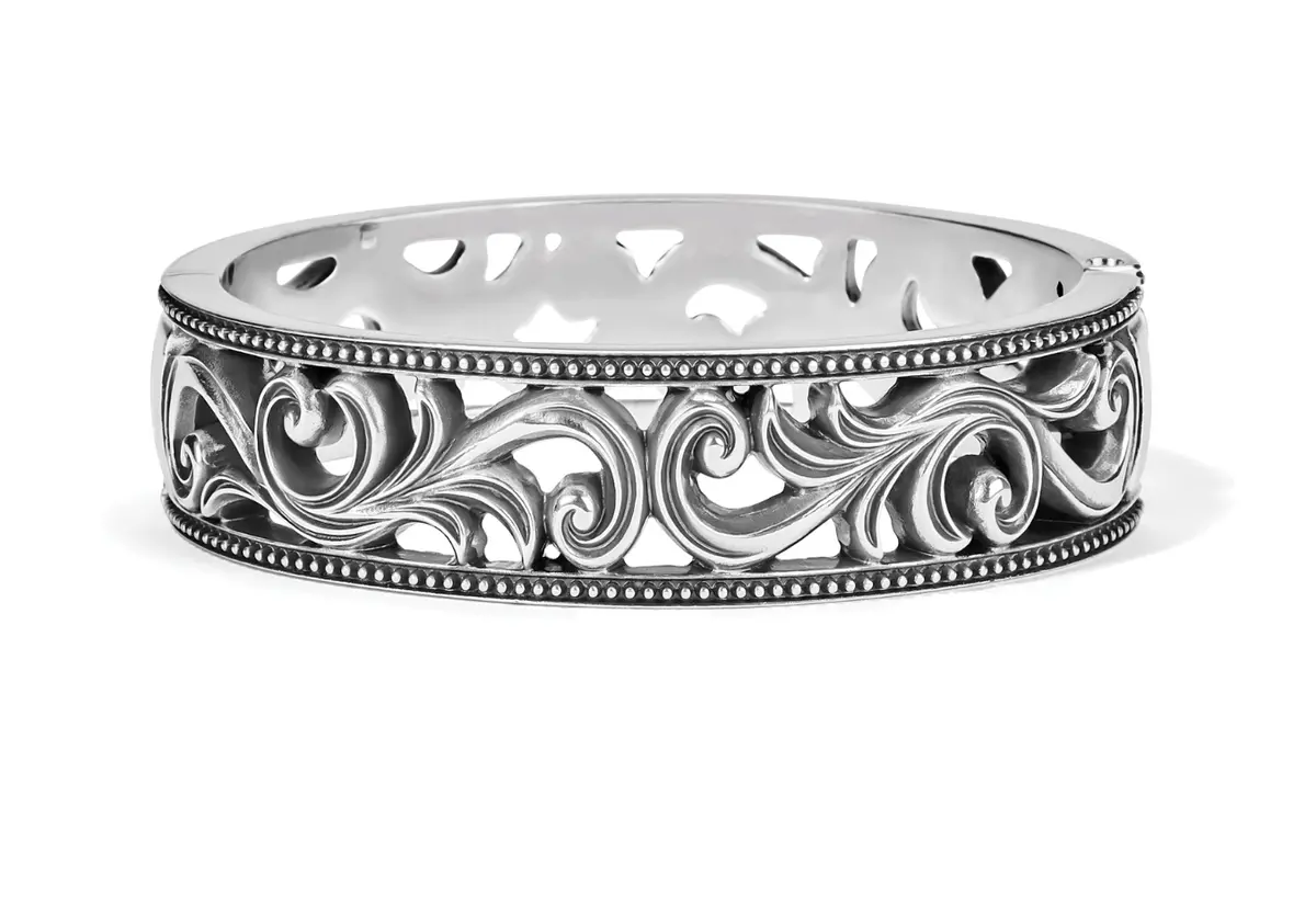Alana Scroll Hinged Bangle 1