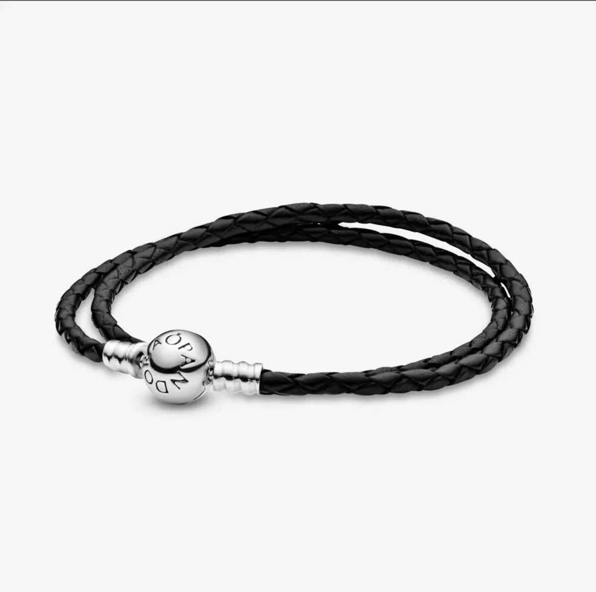 Pandora Moments Double Black Leather Bracelet 1