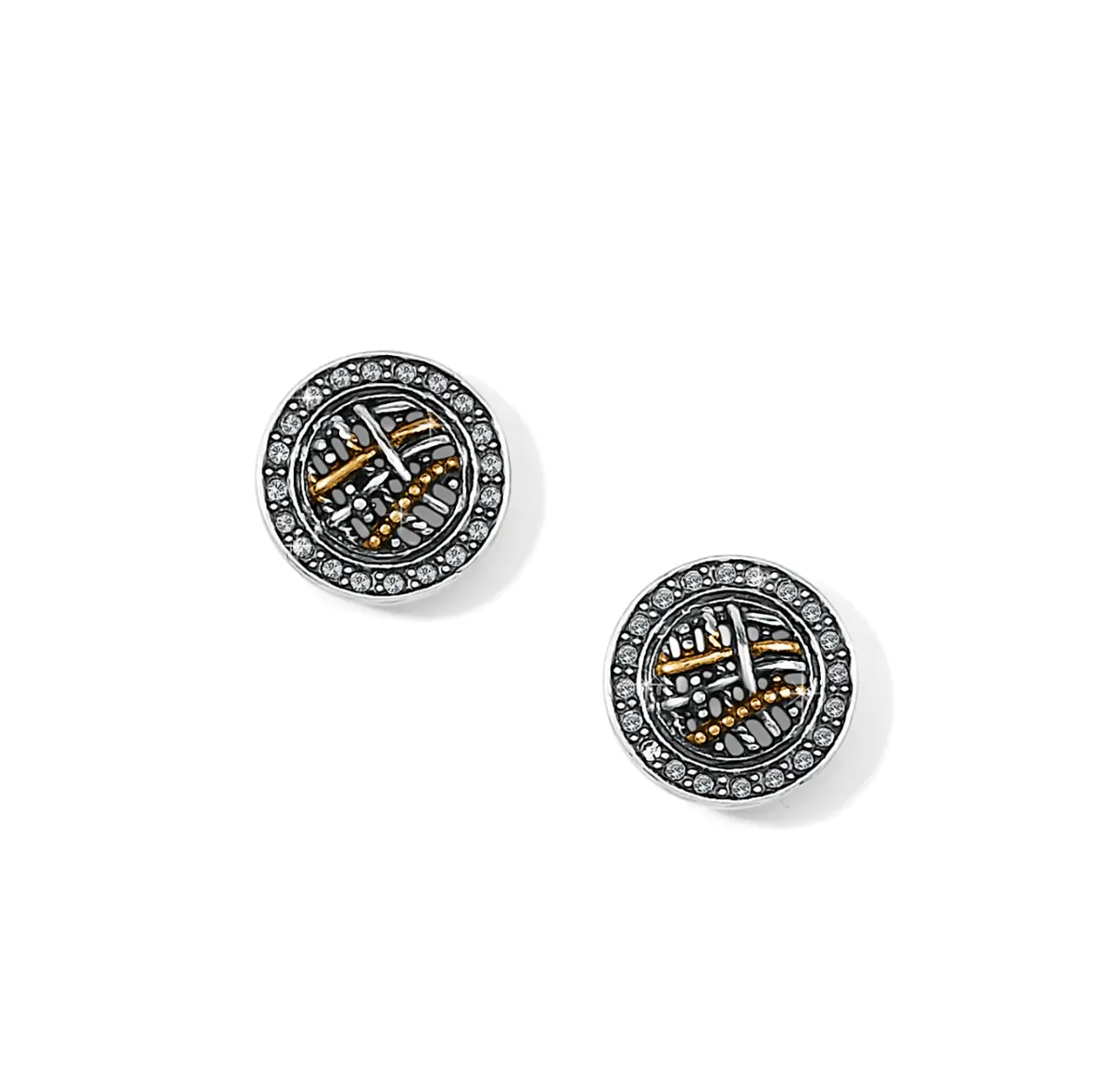 Neptune's Rings Woven Round Post Earrings 1