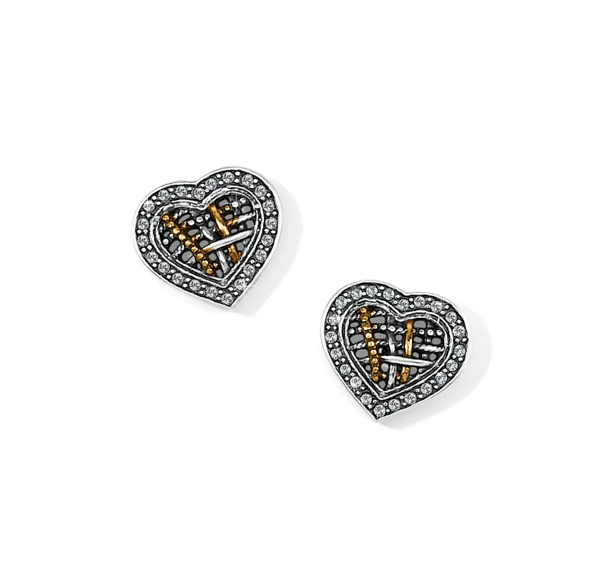 Neptune's Rings Woven Heart Post Earrings 1