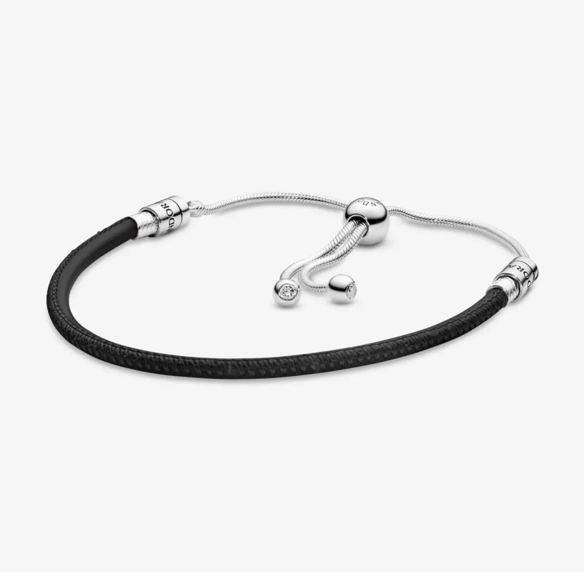 Pandora Moments Black Leather Slider Bracelet 1