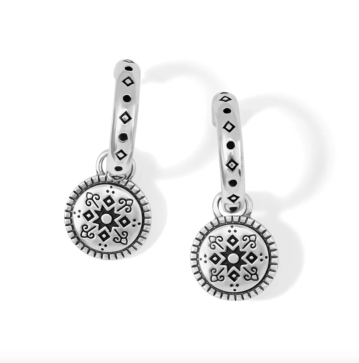 Mosaic Post Hoop Earrings 1