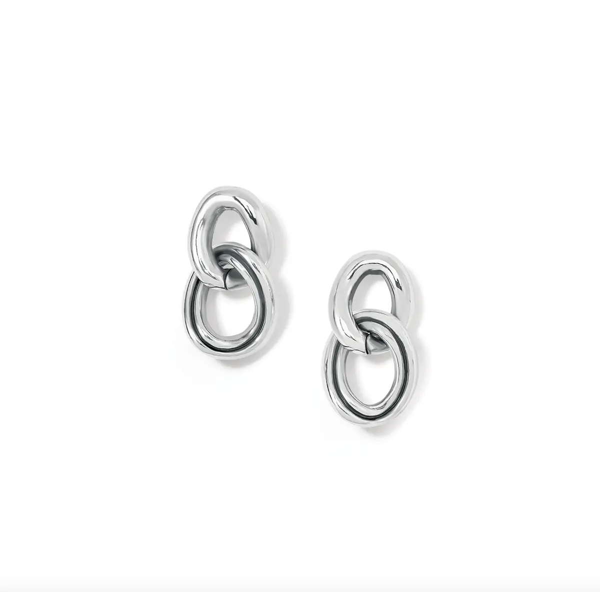 Interlok Chain Post Drop Earrings 1