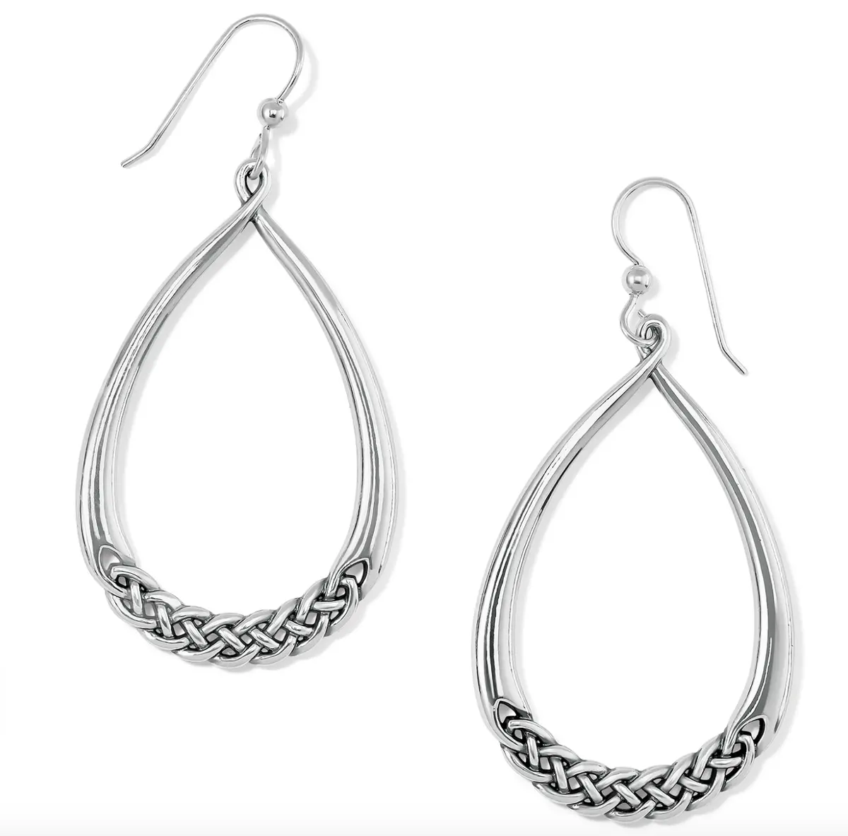 Interlok Braid Drop French Wire Earrings 1