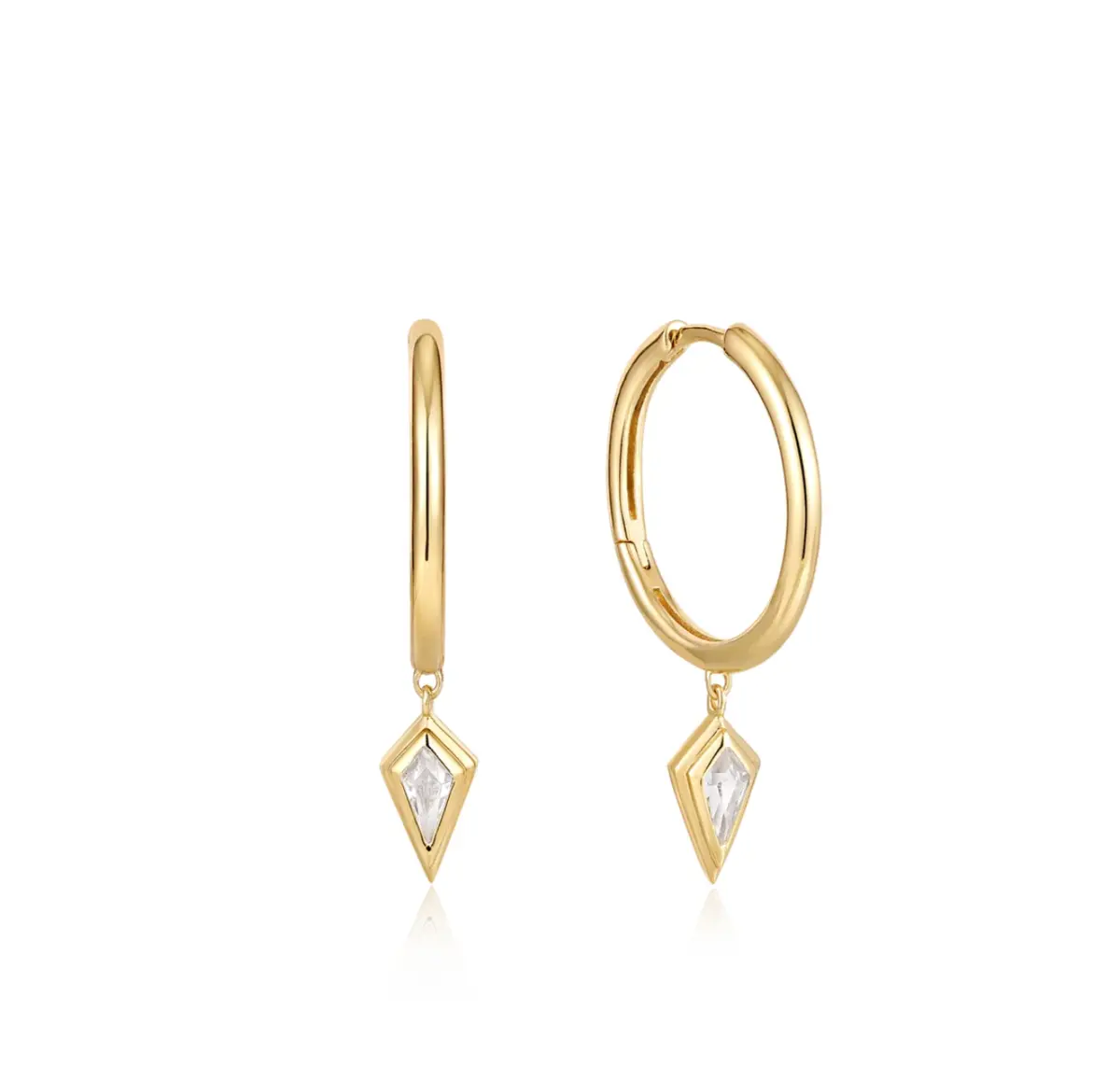 Sparkle Drop Pendant Hoop Earrings 1