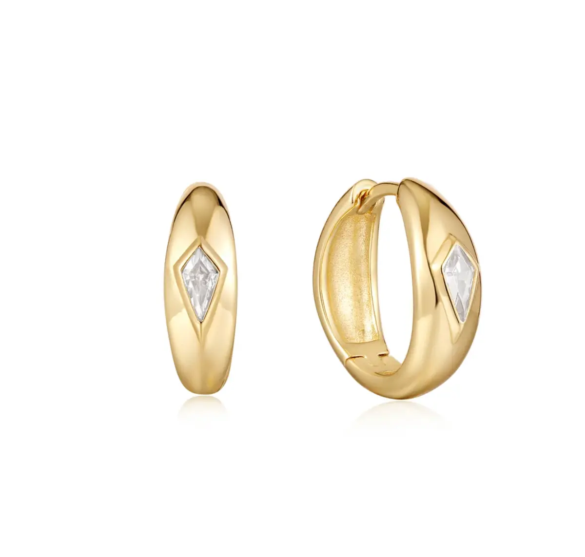 Sparkle Dome Hoop Earrings 1