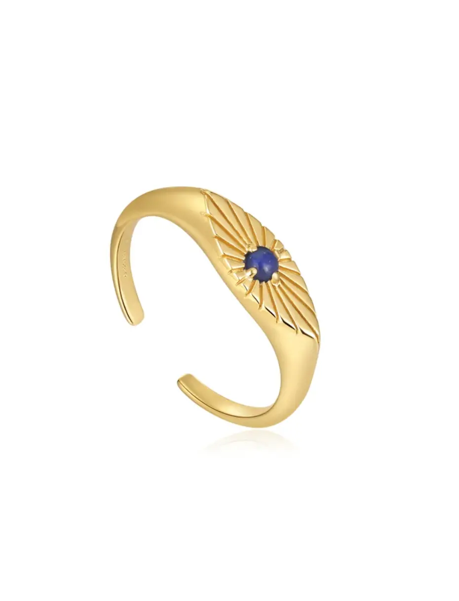 Lapis Evil Eye Adjustable Ring 1