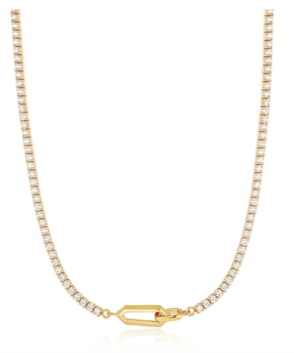 Sparkle Chain Interlock Necklace 1