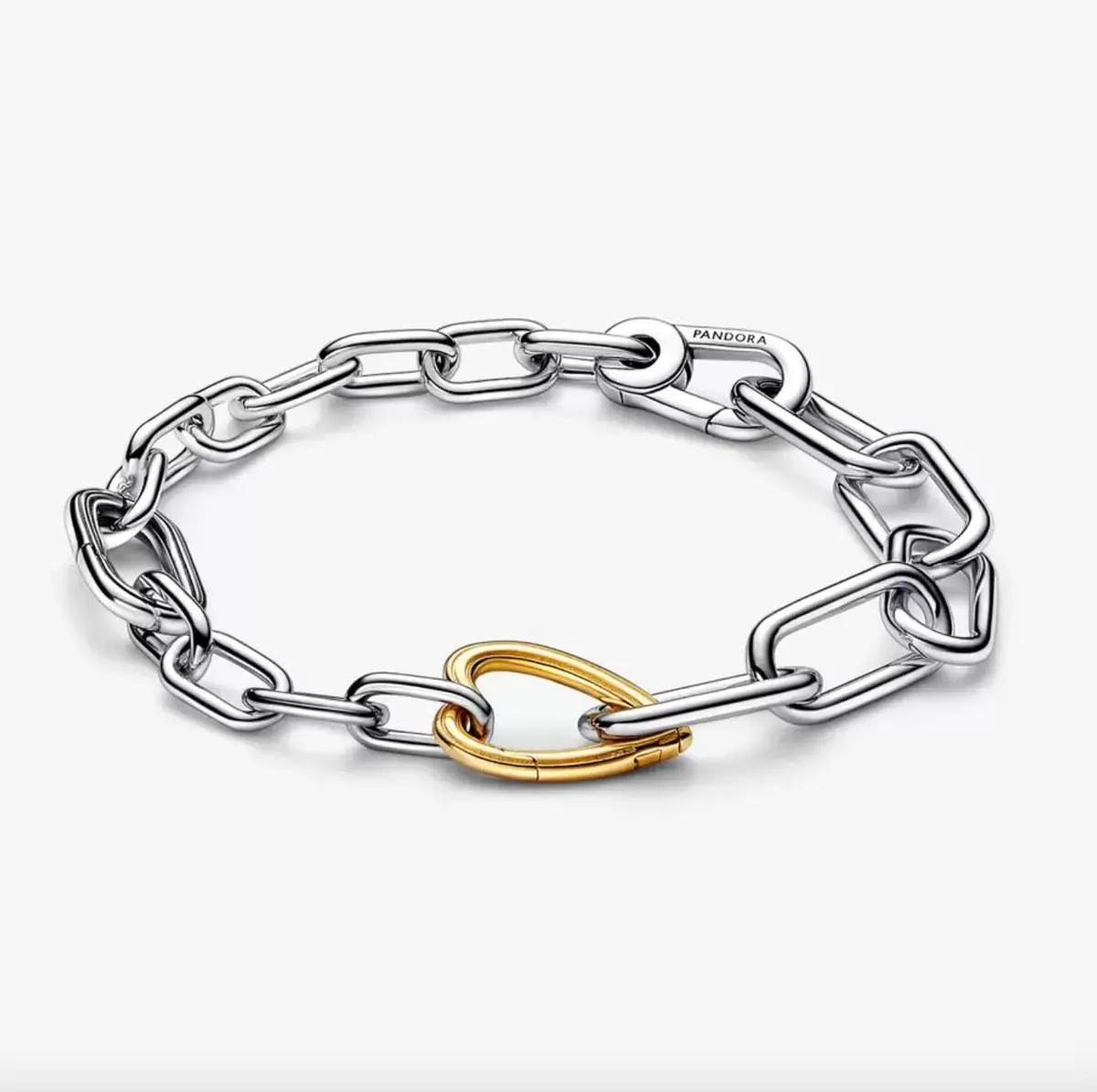 Pandora Me Two-Tone Heart Link Chain Bracelet 1