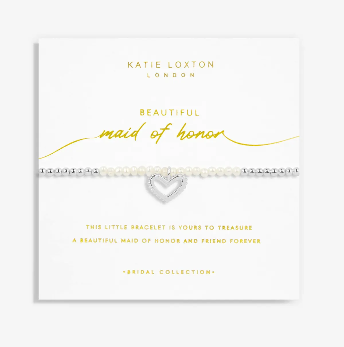 Bridal Pearl "Maid Of Honor" Bracelet 1