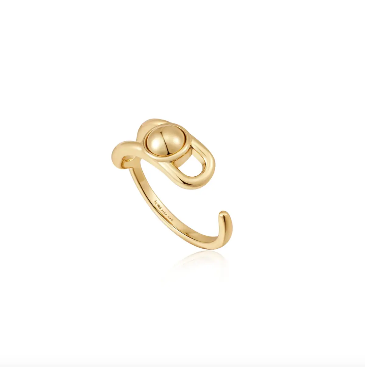 Gold Orb Claw Adjustable Ring 1