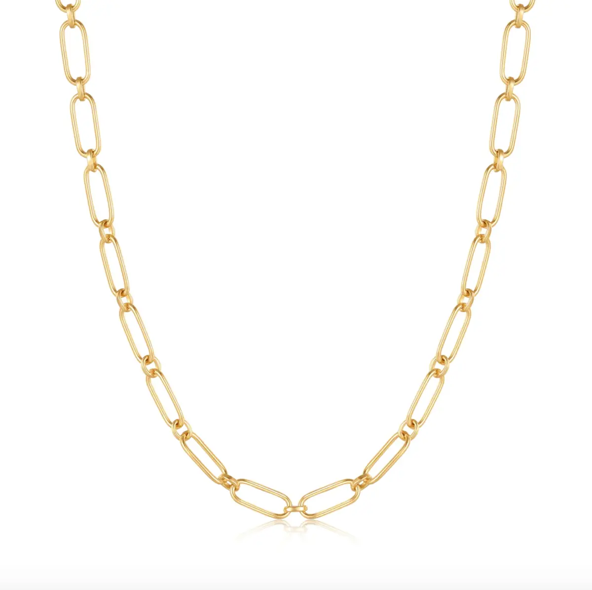 Gold Cable Connect Chunky Chain Necklace 1