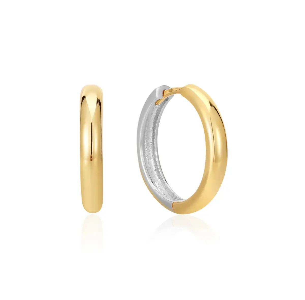 Two Tone Hoop Earrings 1